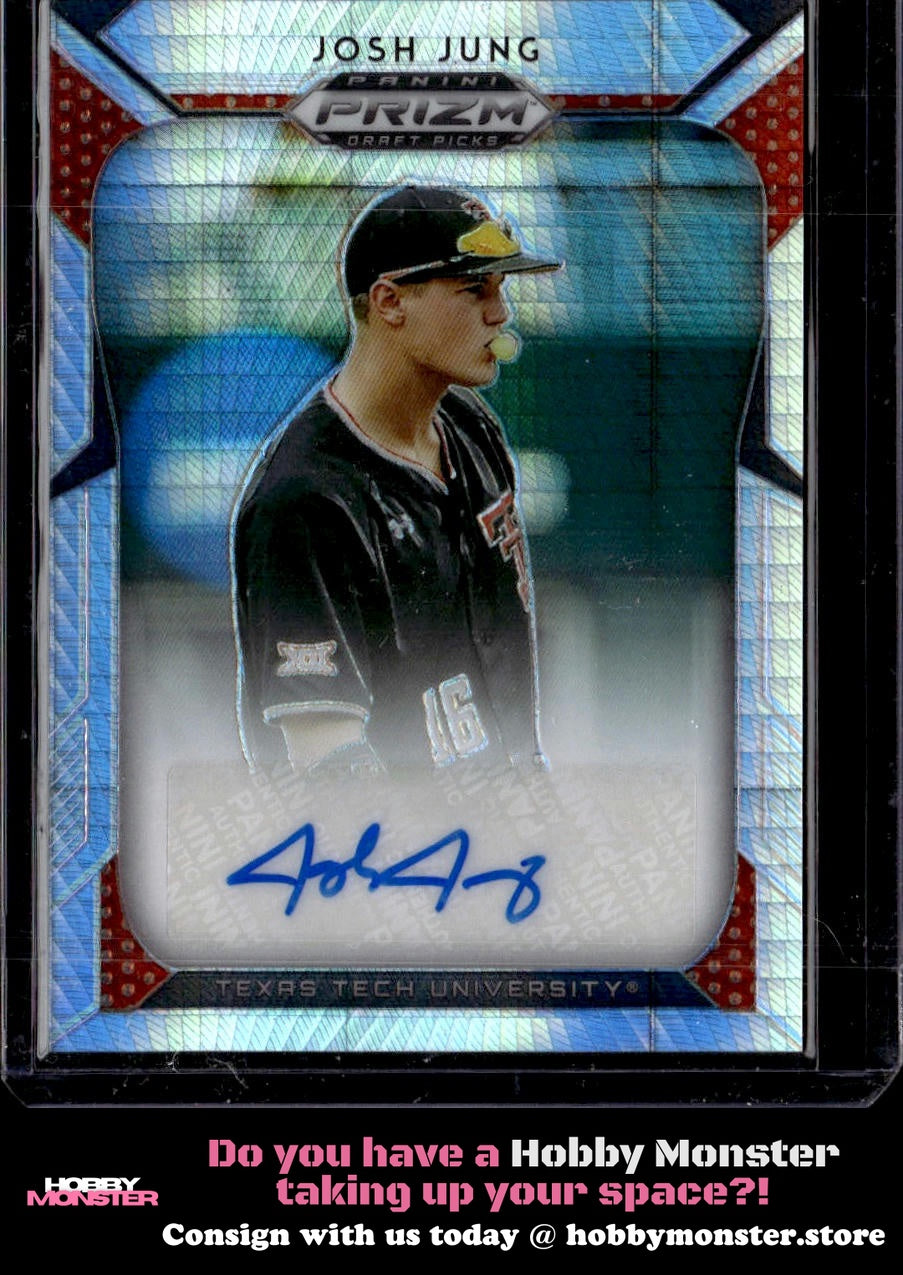 2019 Panini Prizm Draft Picks Josh Jung Hyper Auto #/49 Texas Tech