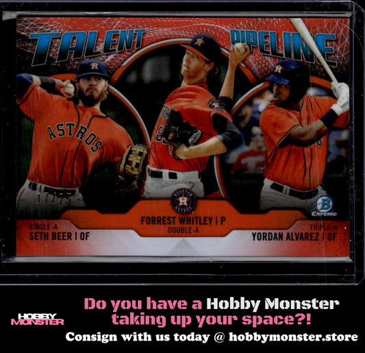 2019 Bowman Yordan Alvarez Whitley Beer Talent Pipeline Orange #/25 Astros