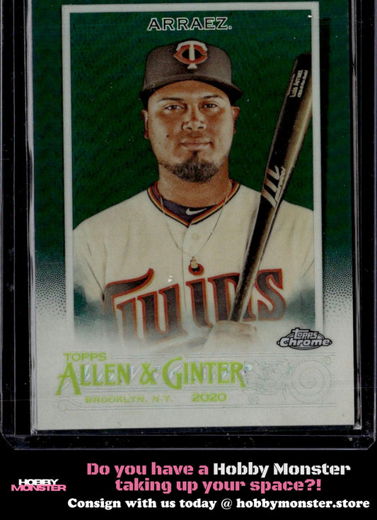 2020 Topps Allen & Ginter Chrome Luis Arraez Green #/99 Minnesota Twins