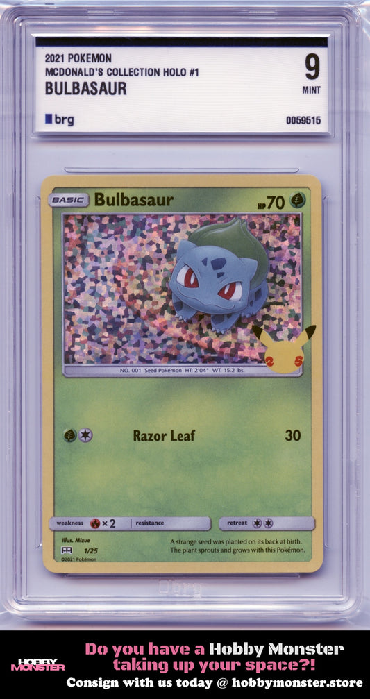 McDonald's 25th Anniversary Promos Bulbasaur Holo