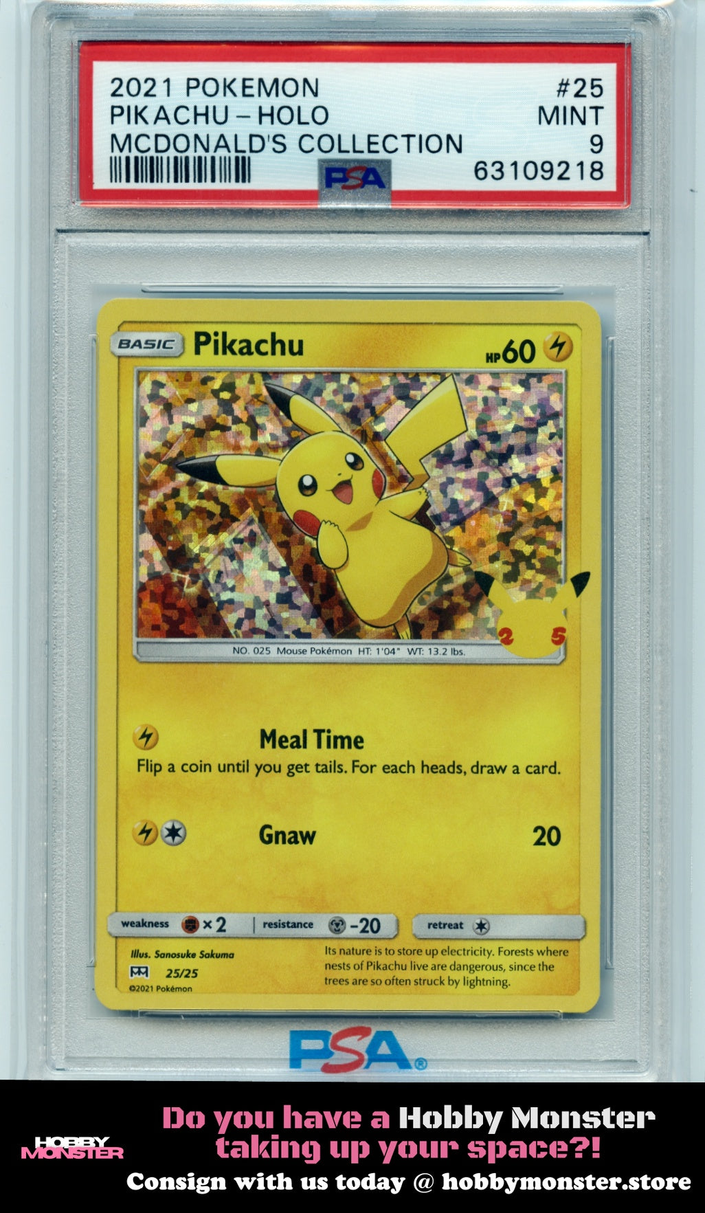 McDonald's 25th Anniversary Promos Pikachu Holo