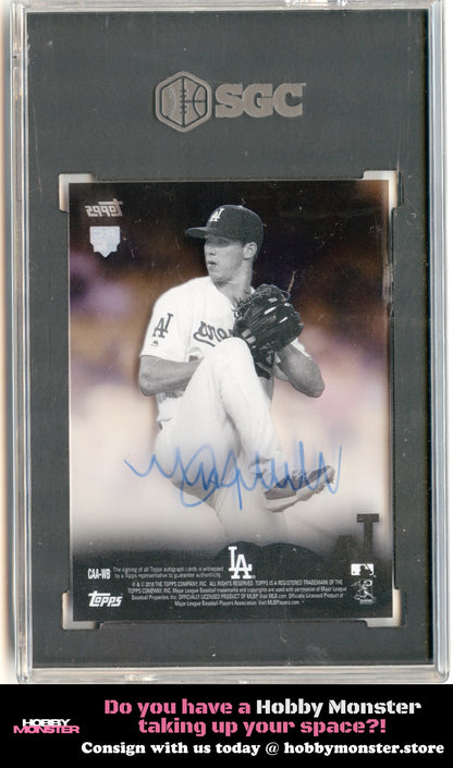 2018 Topps Clearly Authentic Walker Buehler Rookie Auto SGC 8 Auto 10