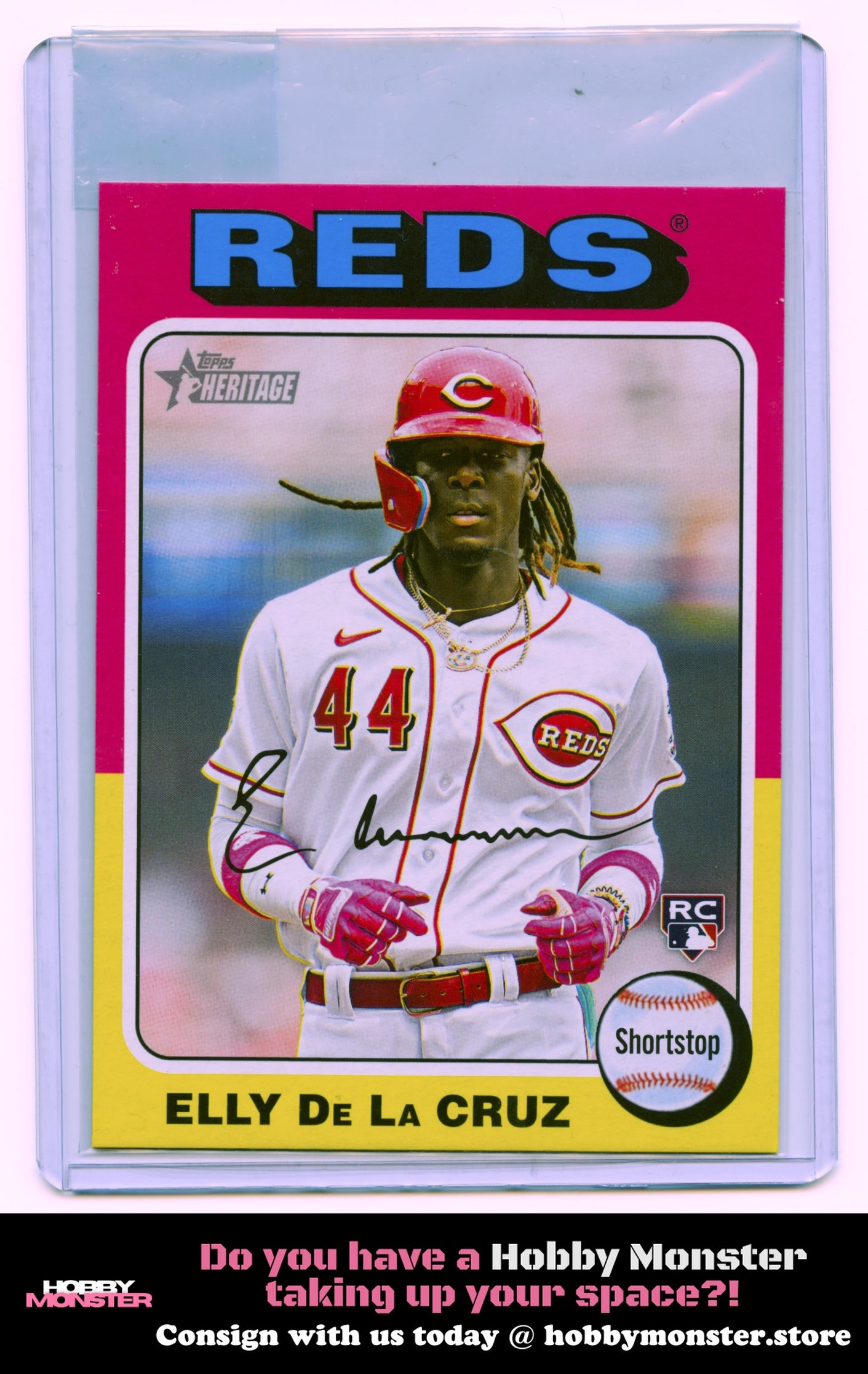 2024 Topps Heritage Elly De La Cruz Oversized 1975 Topps Box Toppers Reds