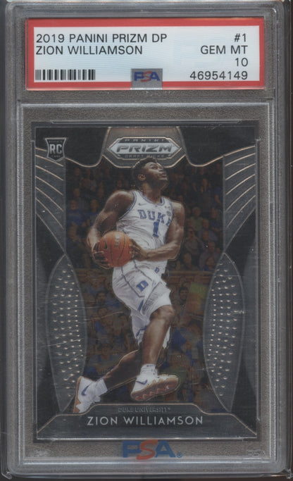 2019 Panini Prizm Draft Picks Zion Williamson PSA 10