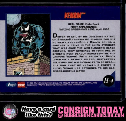 1992 Impel Marvel Universe Venom Holograms Ron Lim Auto B