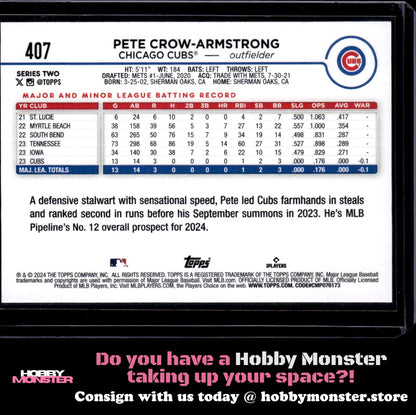 2024 Topps Pete Crow-Armstrong Rookie Chicago Cubs