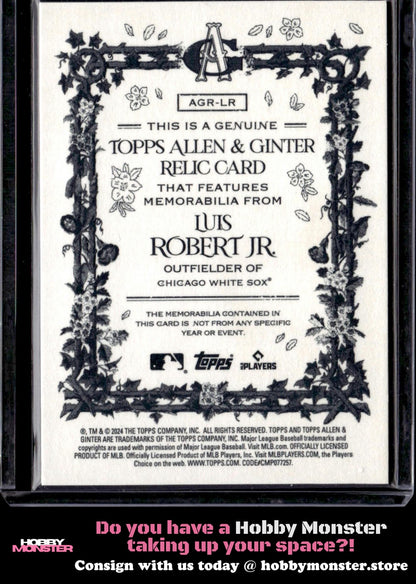2024 Topps Allen & Ginter Luis Robert Jr. Wood Relic Chicago White Sox
