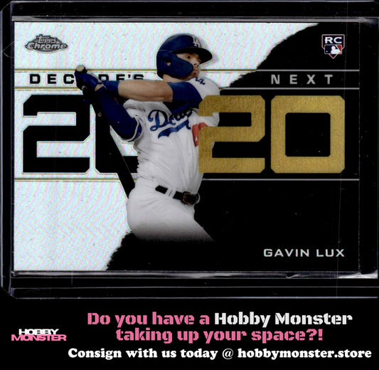 2020 Topps Chrome Update Gavin Lux Decade's Next Los Angeles Dodgers