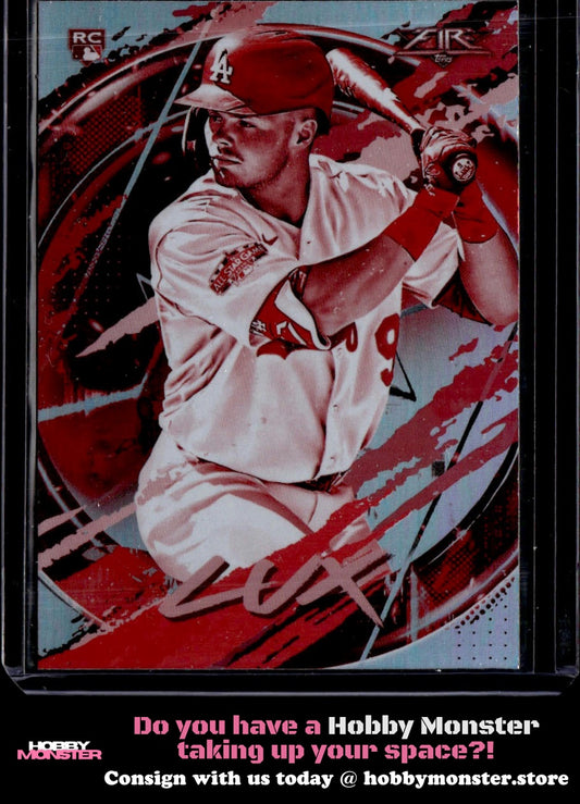 2020 Topps Fire Gavin Lux Red Blaze Rookie Los Angeles Dodgers