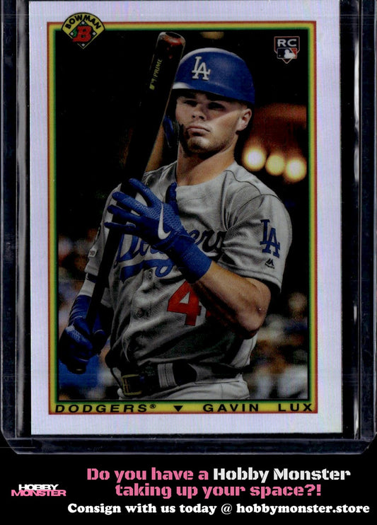 2020 Bowman Gavin Lux 1990 Bowman Los Angeles Dodgers