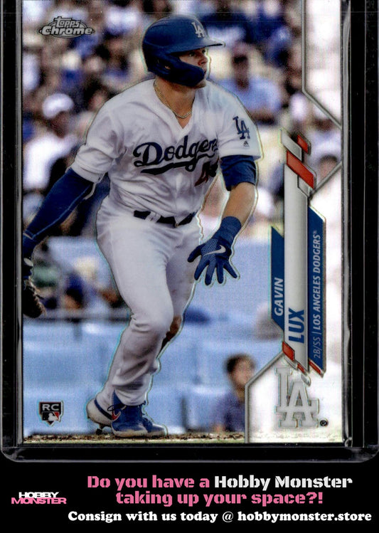 2020 Topps Chrome Gavin Lux Refractor Rookie Los Angeles Dodgers