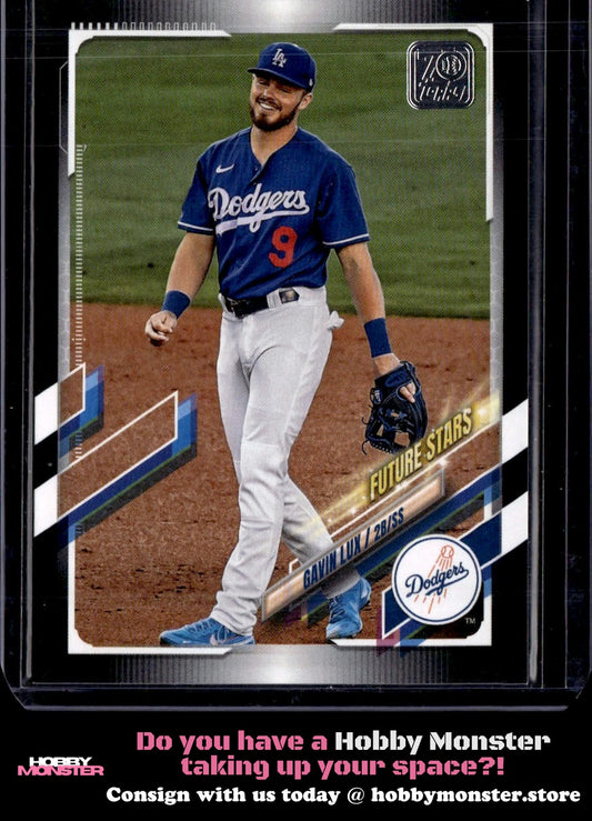 2021 Topps Gavin Lux Future Stars Black #/70 Los Angeles Dodgers