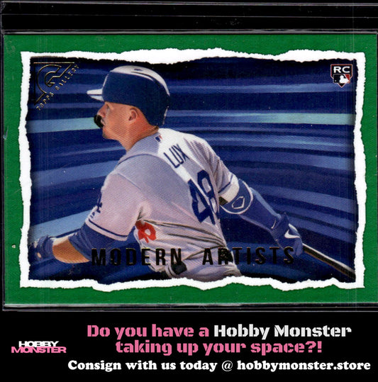 2020 Topps Gallery Gavin Lux Modern Artists Green #/250 Los Angeles Dodgers