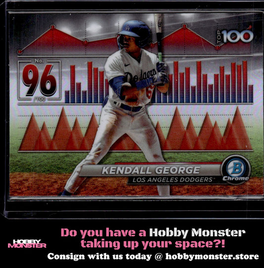 2024 Bowman Kendall George Bowman Scouts' Top 100 Los Angeles Dodgers
