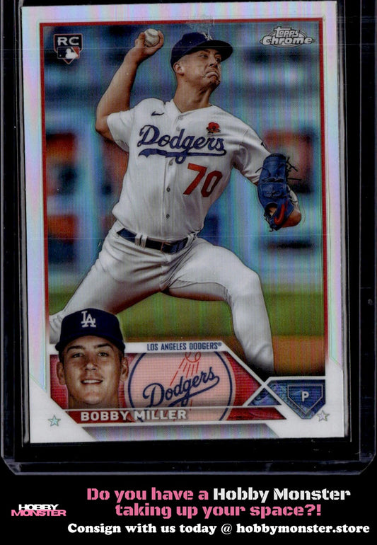 2023 Topps Chrome Update Bobby Miller Refractor Rookie Los Angeles Dodgers