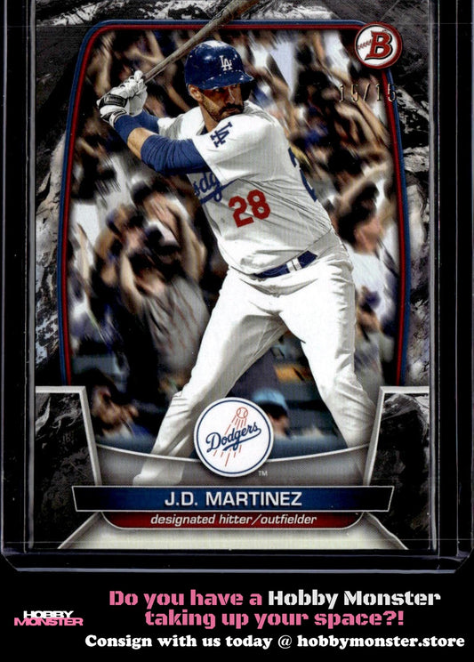 2023 Bowman J.D. Martinez Black Pattern #/15 Los Angeles Dodgers