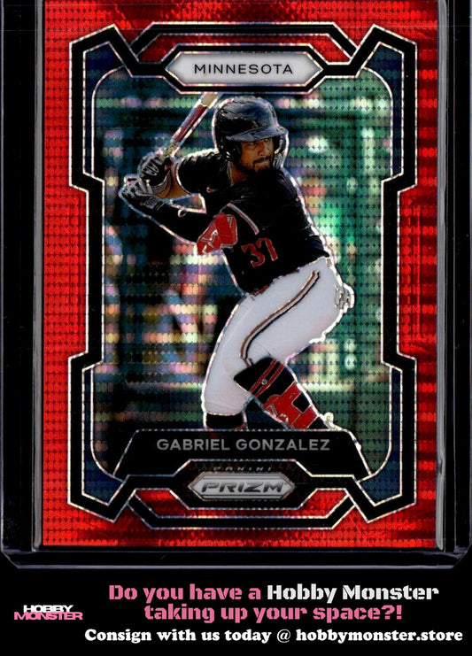2024 Panini Prizm Gabriel Gonzalez Red Pulsar Prizm #/399 Minnesota Twins