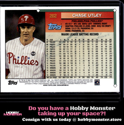 2024 Topps Archives Chase Utley Yellow Foilboard Philadelphia Phillies