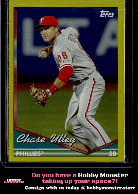 2024 Topps Archives Chase Utley Yellow Foilboard Philadelphia Phillies