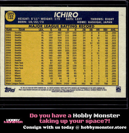 2024 Topps Archives Ichiro Seattle Mariners