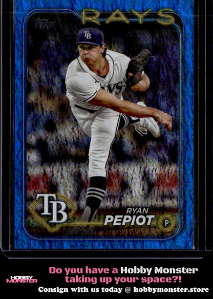 2024 Topps Ryan Pepiot Blue Holofoil #/999 Tampa Bay Rays