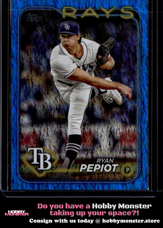 2024 Topps Ryan Pepiot Blue Holofoil #/999 Tampa Bay Rays
