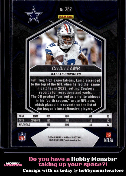 2024 Panini Mosaic CeeDee Lamb National Pride Dallas Cowboys