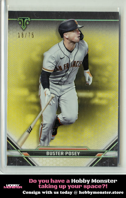 2021 Topps Triple Threads Buster Posey Citrine #/75 San Francisco Giants