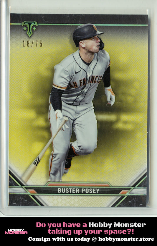 2021 Topps Triple Threads Buster Posey Citrine #/75 San Francisco Giants