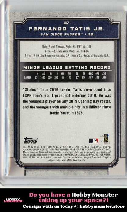 2019 Topps Museum Collection Fernando Tatis Jr. San Diego Padres