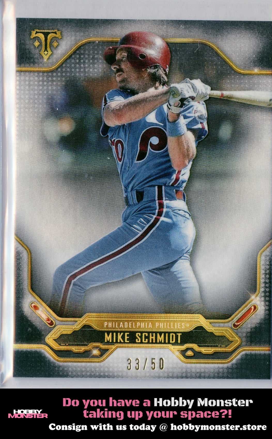 2020 Topps Triple Threads Mike Schmidt Onyx #/50 Philadelphia Phillies