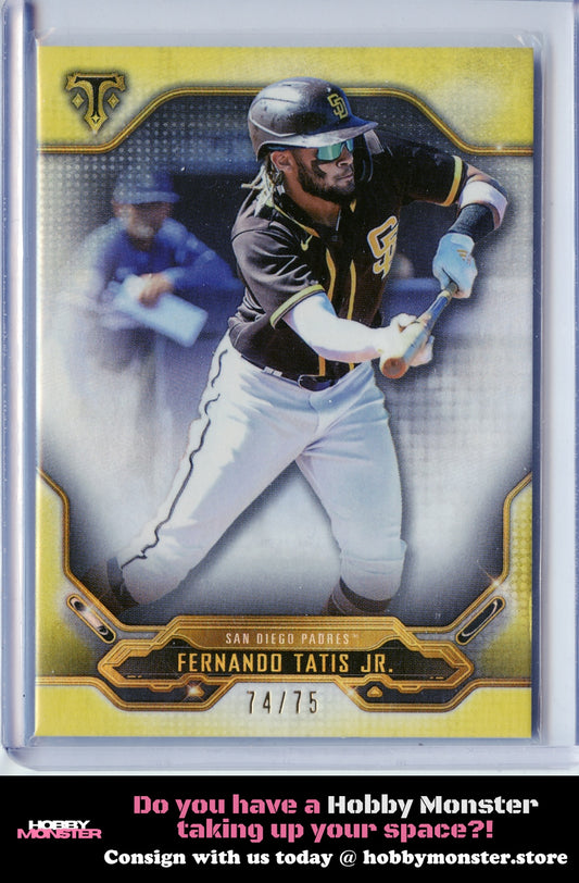 2020 Topps Triple Threads Fernando Tatis Jr. Citrine #/75 San Diego Padres