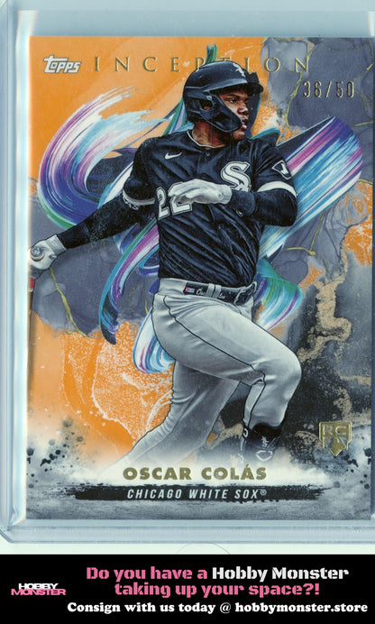 2023 Topps Inception Oscar Colás Orange #/50 Chicago White Sox