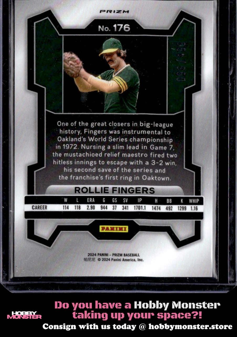 2024 Panini Prizm Rollie Fingers Pulsar Prizms #/499 Oakland Athletics