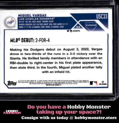 2023 Topps Chrome Update Miguel Vargas Los Angeles Dodgers