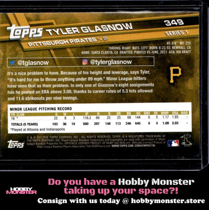 2017 Topps Tyler Glasnow Rookie Pittsburgh Pirates