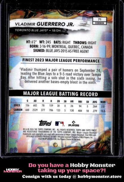 2024 Finest Vladimir Guerrero Jr. Blue Checkerboard Refractors #/99 Toronto