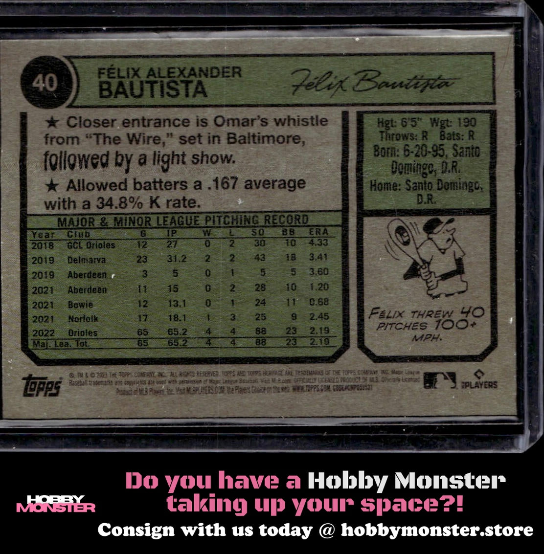 2023 Topps Heritage Félix Bautista Baltimore Orioles