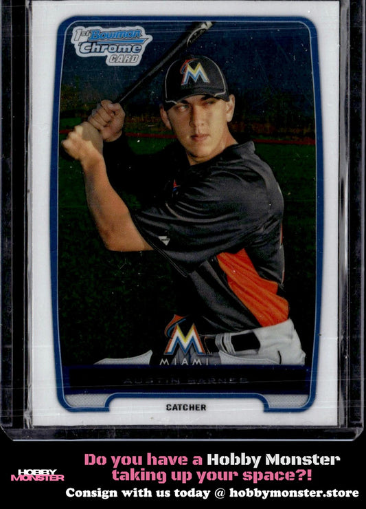 2012 Bowman Chrome Austin Barnes Prospects Miami Marlins