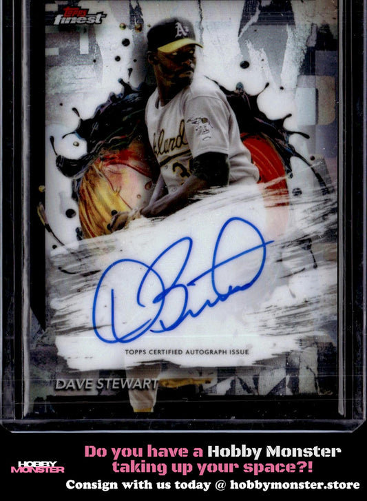 2024 Finest Dave Stewart Finest Autographs Auto Oakland Athletics