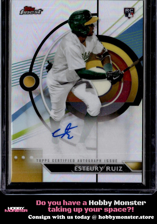 2023 Finest Esteury Ruiz Finest Autographs Auto Oakland Athletics