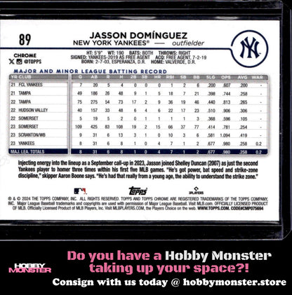2024 Topps Chrome Jasson Domínguez Rookie New York Yankees