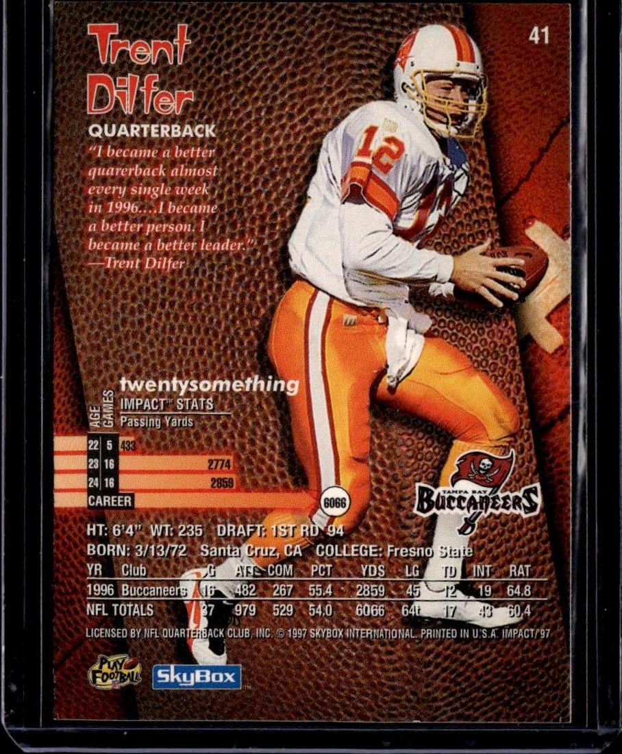 1997 SkyBox Impact Trent Dilfer Tampa Bay Buccaneers