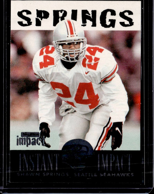 1997 SkyBox Impact Shawn Springs Instant Impact Seattle Seahawks