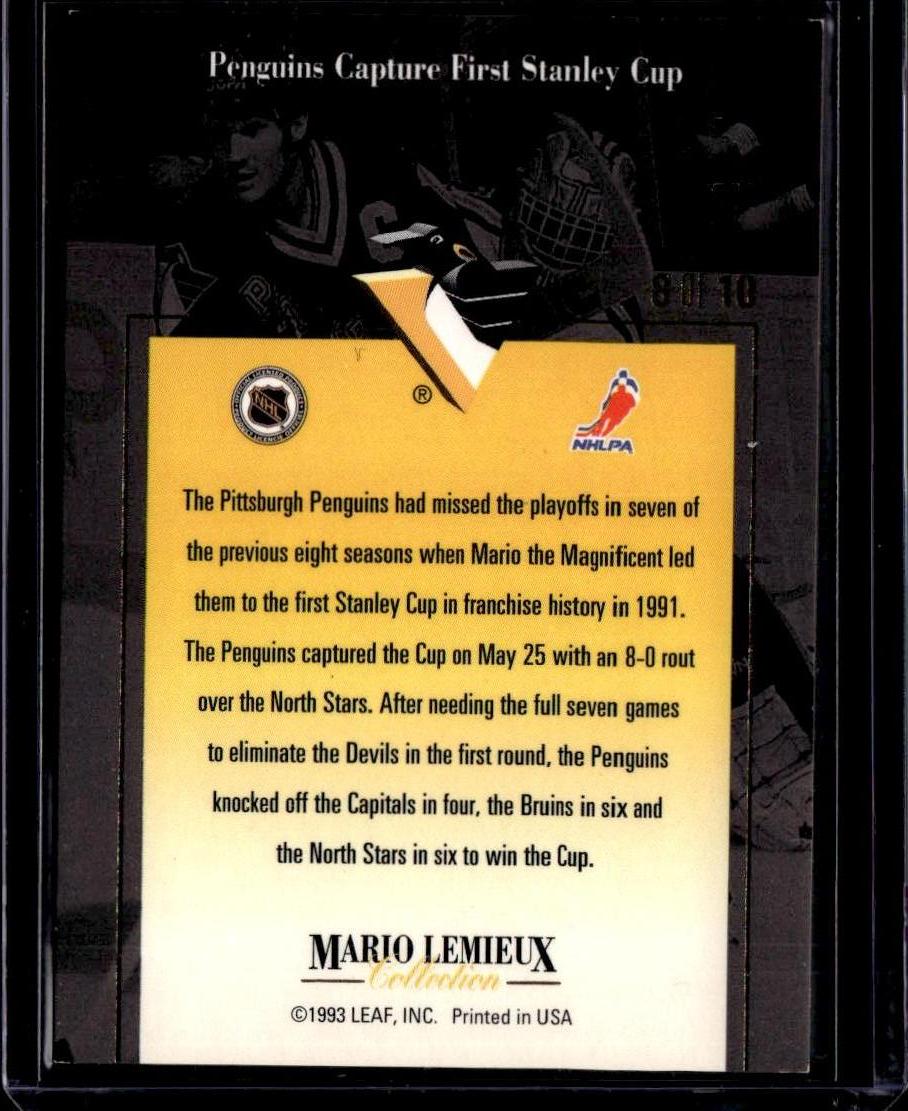 1993-94 Leaf Mario Lemieux Mario Lemieux Collection Pittsburgh Penguins
