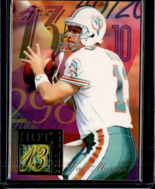 1994 Ultra Dan Marino Flair Hot Numbers Miami Dolphins