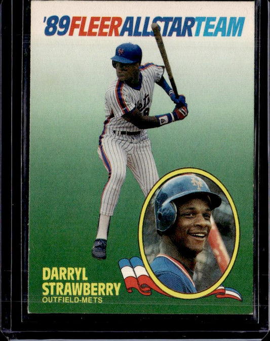 1989 Fleer Darryl Strawberry '89 Fleer All-Star Team New York Mets