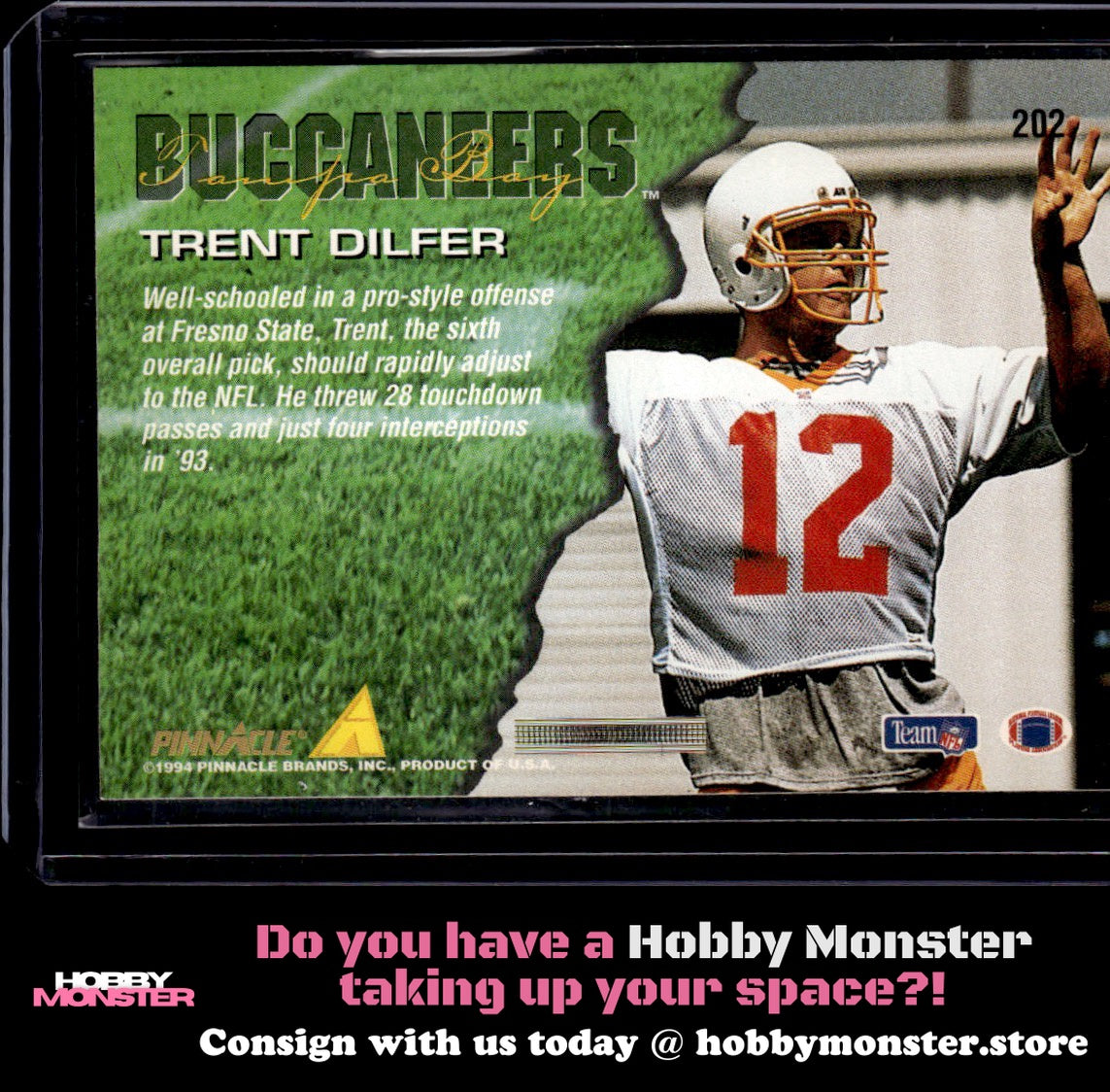 1994 Pinnacle Trent Dilfer Rookie Tampa Bay Buccaneers