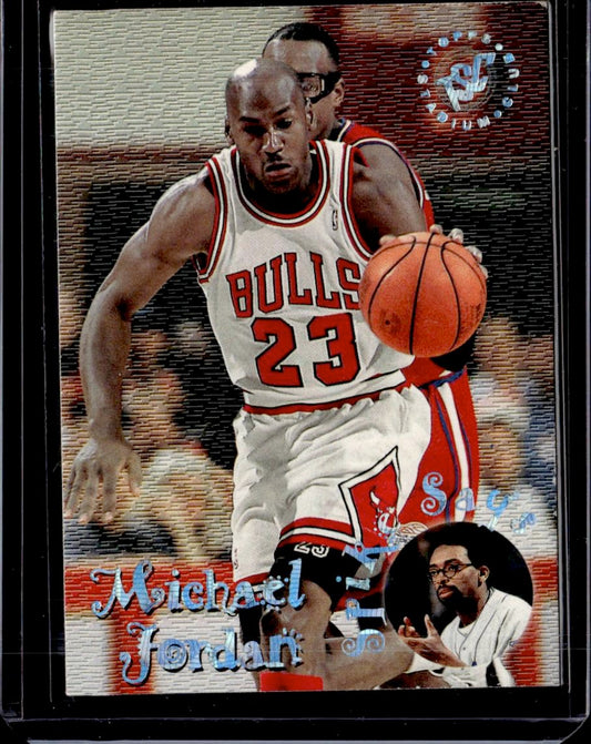 1995-96 Stadium Club Michael Jordan Spike Says Members Only Chicago Bulls