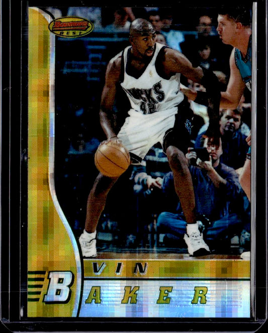 1996-97 Bowman's Best Vin Baker Atomic Refractors Milwaukee Bucks